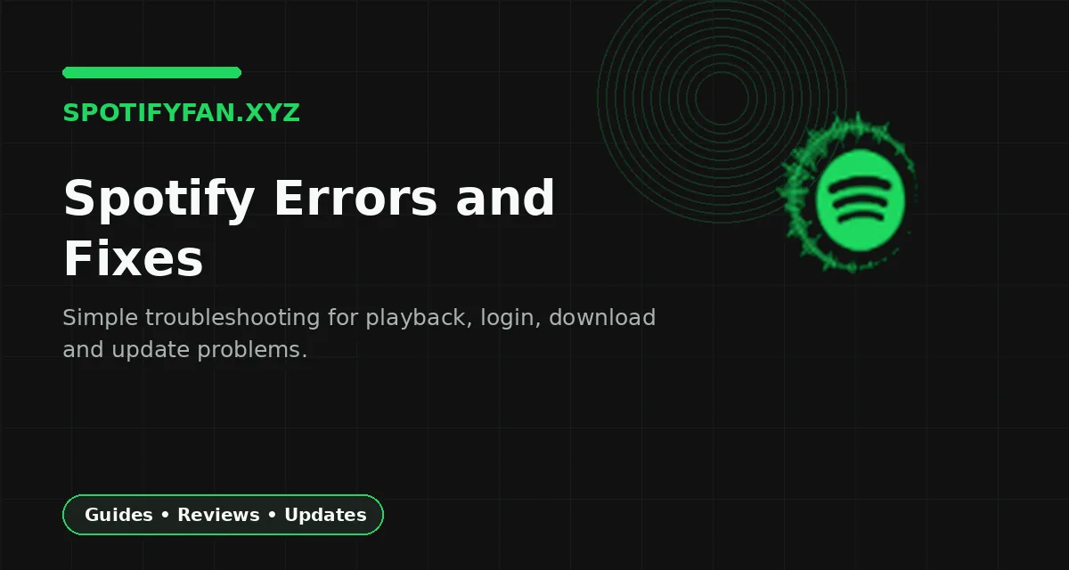 Common Spotify Premium APK Errors and Fixes